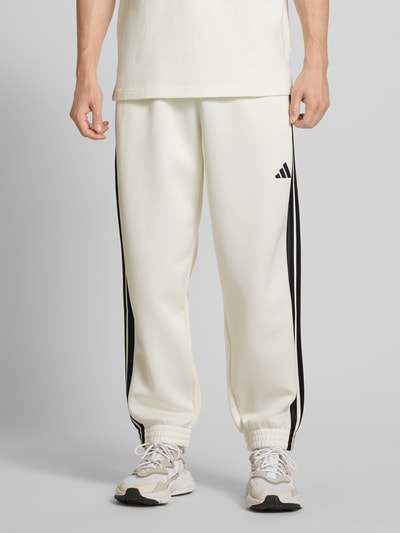 adidas Sportswear Relaxed fit sweatpants met logostitching, model 'Stadium' Offwhite - 4