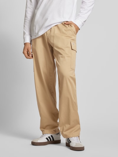 Calvin Klein Jeans Regular Fit Cargohose mit elastischem Bund Sand 4