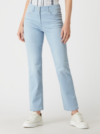 Zerres Straight Fit Jeans mit Stretch-Anteil Modell 'Greta' Hellblau 4