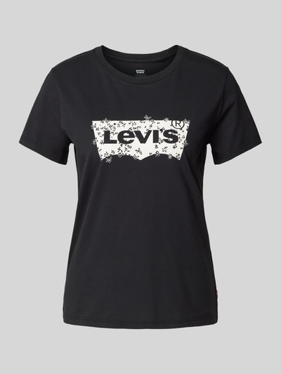 Levi's® T-Shirt mit Label-Print und Rundhalsausschnitt Black 2