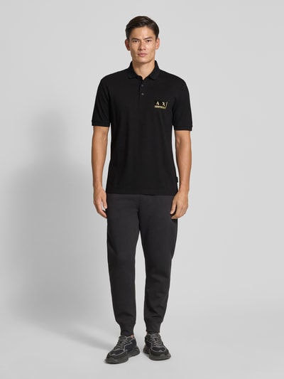 ARMANI EXCHANGE Koszulka polo o kroju regular fit z logo Czarny 1
