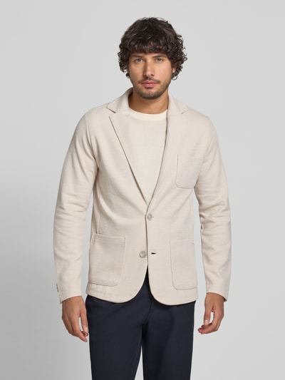 CINQUE slim fit colbert met reverskraag model 'Lentini' Offwhite - 4