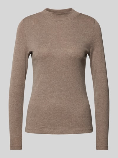 Christian Berg Woman Shirt met lange mouwen en opstaande kraag Taupe gemêleerd - 2