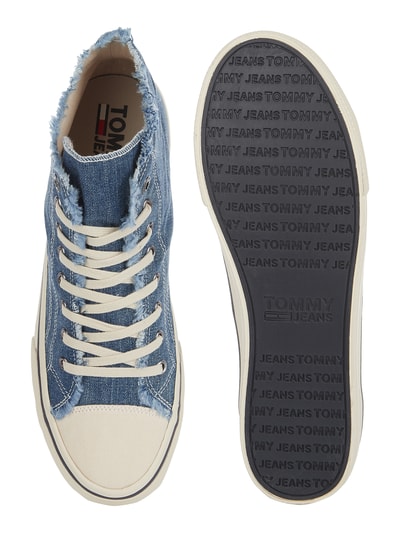 Tommy Jeans Wysokie sneakersy z tkaniny stylizowanej na denim Jeansowy niebieski 5