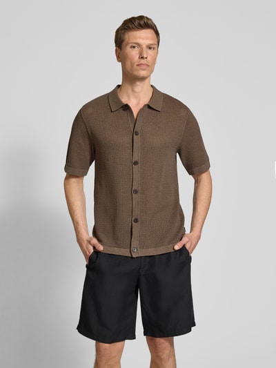 Jack & Jones Premium Koszula casualowa z listwą guzikową model ‘AARTO’ Średniobrązowy 4