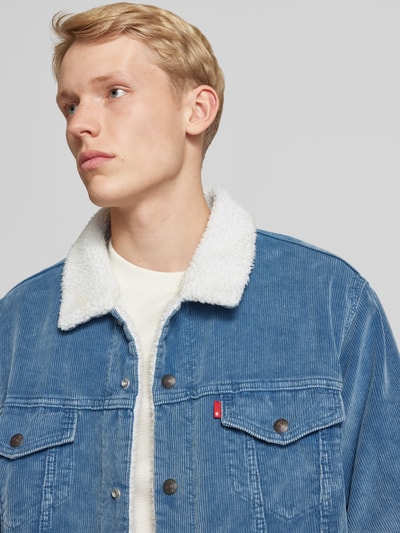 Levi's® Relaxed fit sherpa jacket met kentkraag Jeansblauw - 3