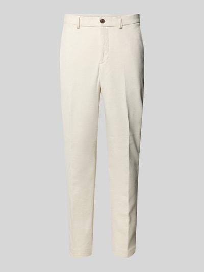 SELECTED HOMME Slim Fit Anzughose mit Strukturmuster Modell 'AITOR' Offwhite 1