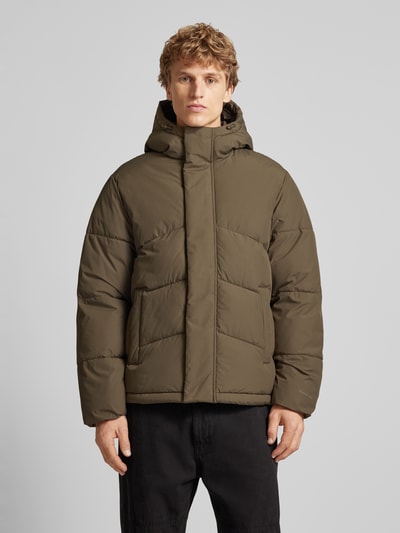 Jack & Jones Steppjacke mit Stehkragen Modell 'WORLD' Taupe 4