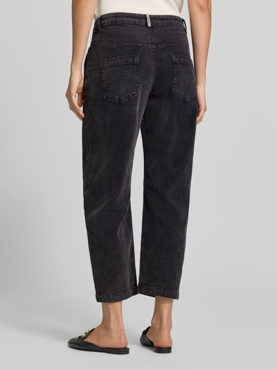 Buena Vista barrel fit corduroy broek van katoenmix Zwart - 5
