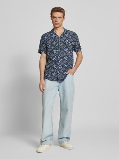 Blend Slim Fit Freizeithemd mit Reverskragen Modell 'ASCOT' Marine 1
