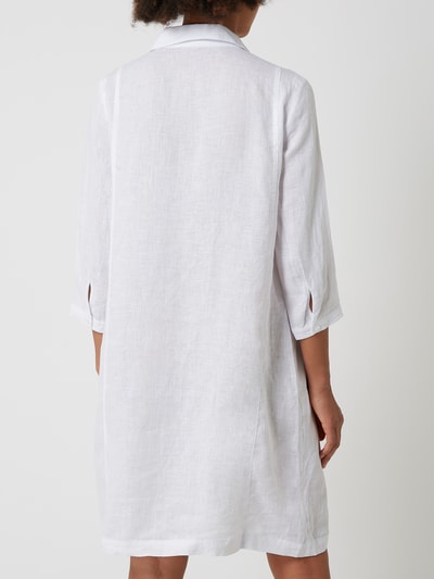 Someday Sukienka lniana z krótką listwą guzikową model ‘Quyny’ Biały 5