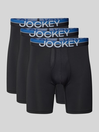 Jockey Slim Fit Slips mit Logo-Stitching im 3er-Pack Black 1