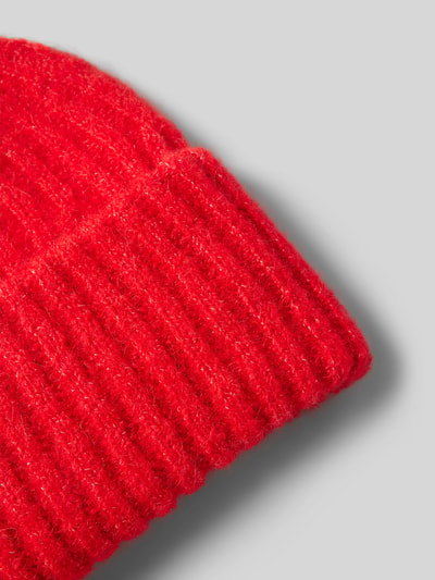 American Vintage Beanie mit Strukturmuster und Alpaka-Anteil Modell 'EAST' Rot 2