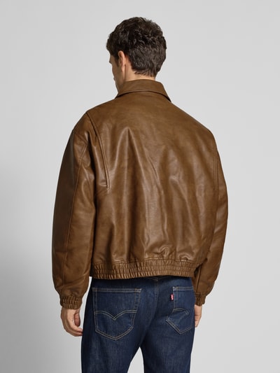 WOODBIRD Kurtka z imitacji skóry model ‘Bao’ Ciemnobrązowy 5