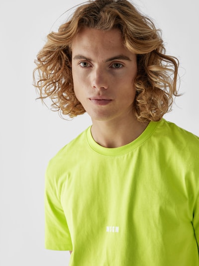 MSGM T-Shirt mit Brand-Print Apfelgrün 3