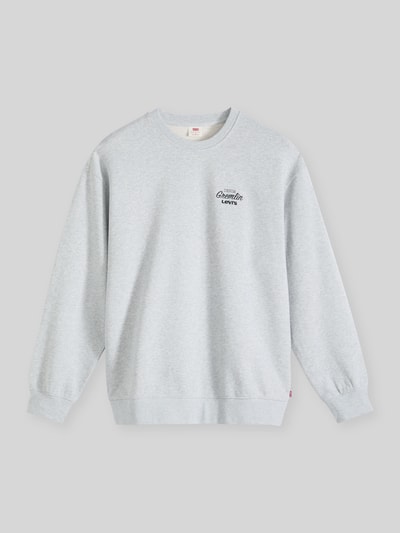 Levi's® Bluza o kroju regular fit z nadrukiem z tyłu Jasnoszary melanż 2