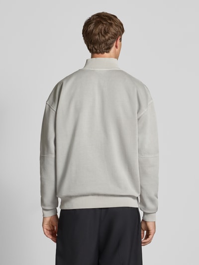 Pegador Oversized sweatshirt met korte ritssluiting Lichtgrijs - 5