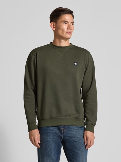 Lerros Sweatshirt mit Label-Patch Oliv 4