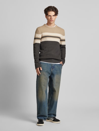 Jack & Jones Gebreide pullover met ronde hals, model 'SANDER' Beige - 1