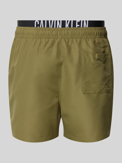 Calvin Klein Underwear Badehose mit Label-Print Oliv 3