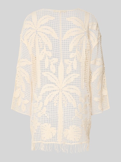 Produktfoto, Cardigan aus Häkelspitze Modell 'GALIA ALICANTE' von Banana Moon in Creme, Reine Baumwolle, Relaxed-Fit, Schnürung, Damen