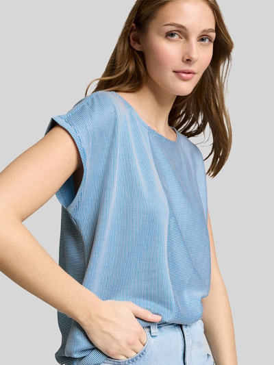 Tom Tailor Denim t-shirt o kroju relaxed fit z okrągłym dekoltem Jasnoniebieski 3
