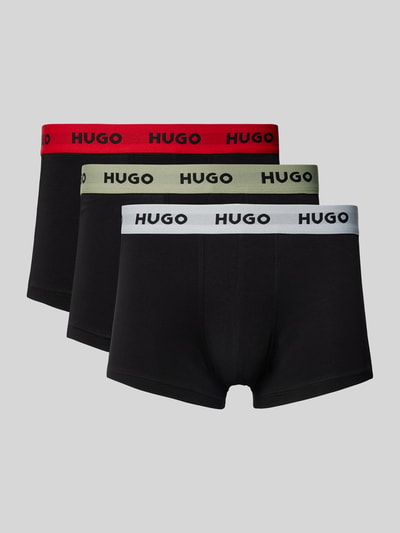 HUGO Trunks mit elastischem Label-Bund im 3er-Pack Black 1