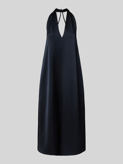 Samsøe Samsøe Midikleid mit V-Ausschnitt und Eingrifftaschen Marine 2