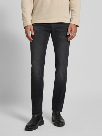 MAC Straight fit jeans in 5-pocketmodel, model 'ARNE PIPE' Zwart - 4