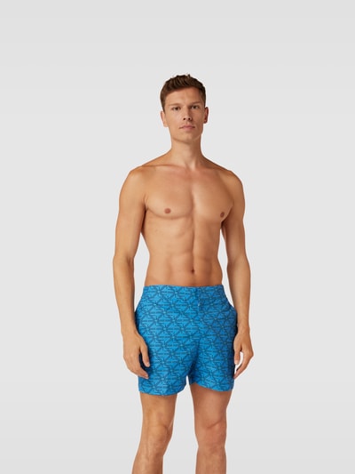 Frescobol Carioca Badehose mit Allover-Muster Blau 4