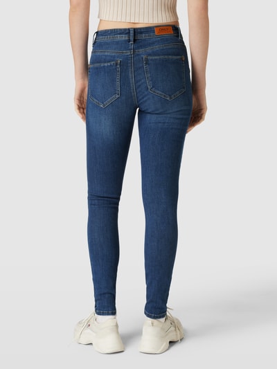 Only Jeansy o kroju skinny fit z przetarciami model ‘WAUW’ Jeansowy niebieski 5