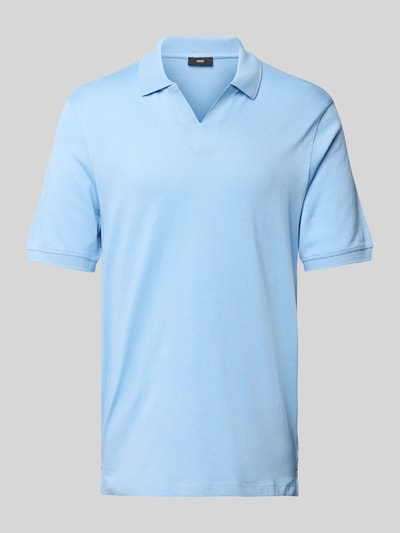Cinque Regular Fit Poloshirt mit V-Ausschnitt Modell 'Bolo' Hellblau 2