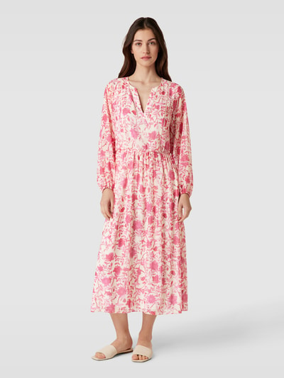 ROBE LÉGÈRE Midi-jurk met all-over motief Felroze - 4