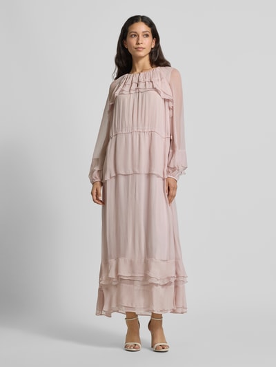 Marc Cain Maxikleid mit Rundhalsausschnitt Kitt 4