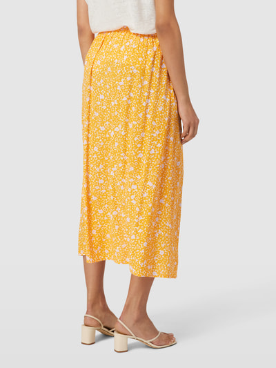 Jake*s Casual Midirok met bloemenmotief Abrikoos - 5