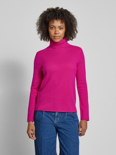 Fynch-Hatton Gebreide kasjmier pullover met col Felroze - 4