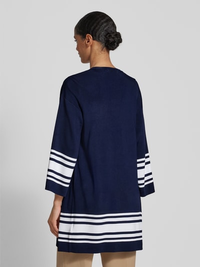 Lauren Ralph Lauren Lange cardigan met ribboord, model 'JABRET' Donkerblauw - 5