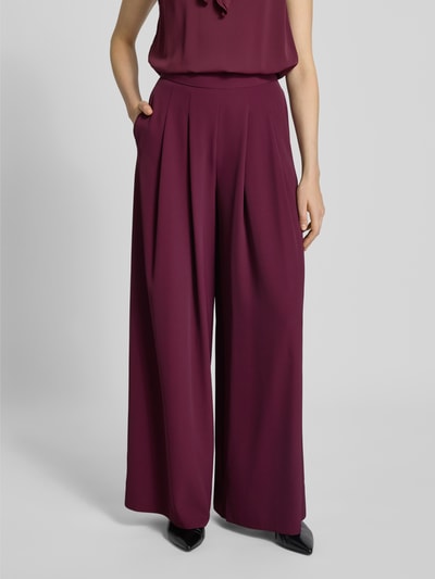 Rinascimento Wide leg broek met plooien Bordeaux - 4