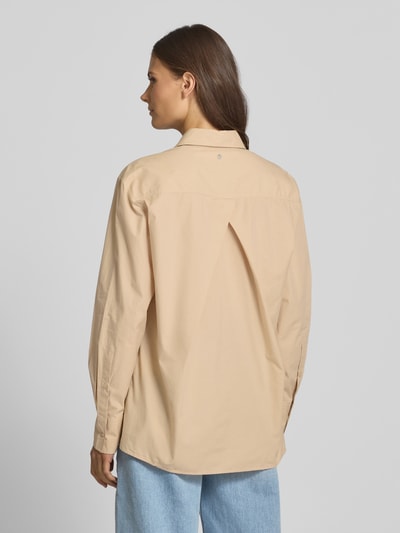 BOSS Orange Relaxed Fit Bluse mit Kentkragen Modell 'Belegant' Sand 5