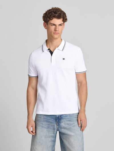 Champion Slim Fit Poloshirt mit Label-Stitching Weiss 4