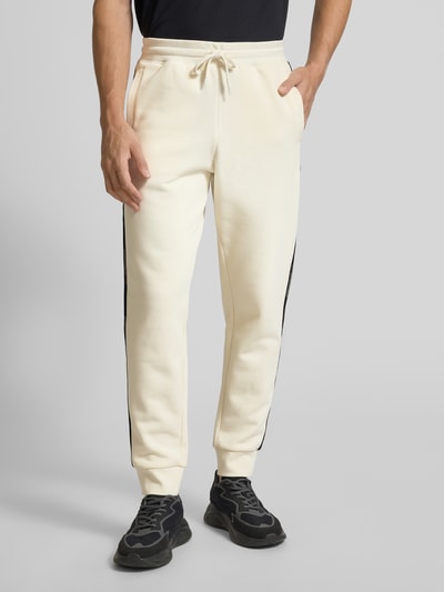 EA7 Emporio Armani Regular Fit Sweatpants mit Tunnelzug Modell 'Train' Offwhite 4