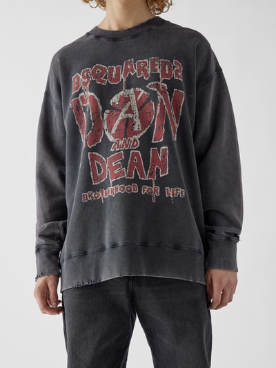 Dsquared2 Sweatshirt im Oversized-Look Dunkelgrau 3