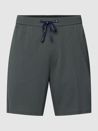 Christian Berg Men Sweatshorts mit Label-Detail Metallic Grün 2