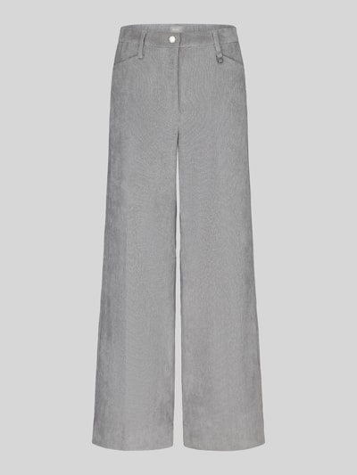 MAC Wide Leg Cordhose mit Gürtelschlaufen Modell 'Palazzo' Hellgrau 2