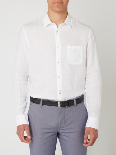 Marc O'Polo Regular Fit Leinenhemd Weiss 4