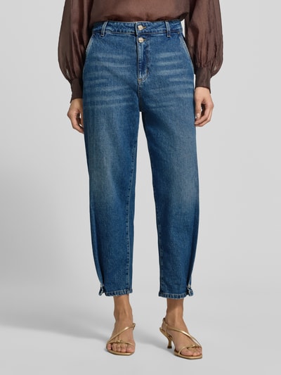 Liu Jo White Regular Fit Jeans aus Baumwoll-Mix mit Ziersteinbesatz Jeansblau 4