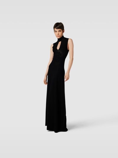 Victoria Beckham Maxikleid mit Lochmuster Black 1