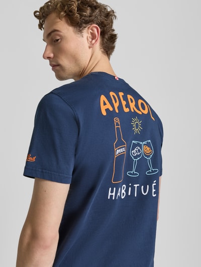 MC2 Saint Barth T-Shirt mit Label-Prints Modell 'PORTLAND' Marine 3
