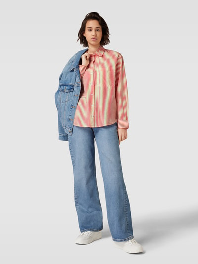 Marc O'Polo Denim Overhemdblouse met streepmotief Oranje - 1