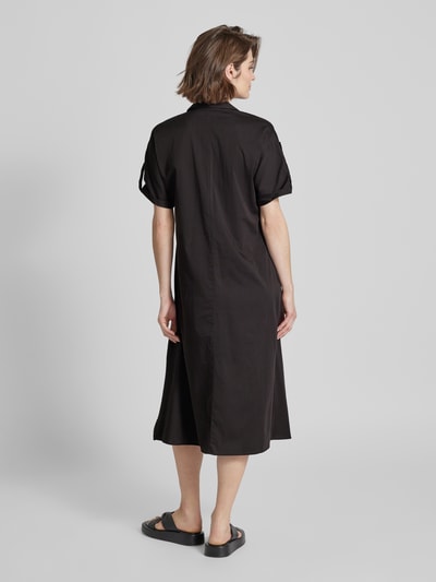 Milano Italy Midi-jurk in laagjeslook Zwart - 5